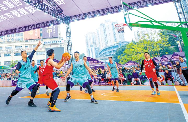 大渡口区“钰鑫杯”街BA篮球赛开赛